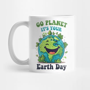 Go Planet Its Your Earth Day Cute Earth Planet Teacher Kids Mug